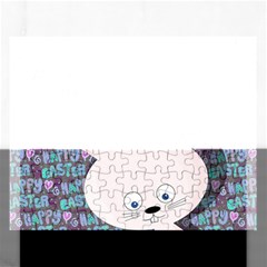 Easter Bunny  Rectangular Jigsaw Puzzl by Valentinaart