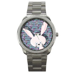 Easter Bunny  Sport Metal Watch by Valentinaart