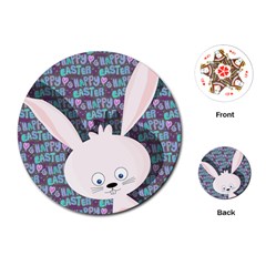 Easter Bunny  Playing Cards (round)  by Valentinaart