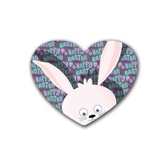 Easter Bunny  Heart Coaster (4 Pack)  by Valentinaart