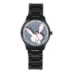 Easter Bunny  Stainless Steel Round Watch by Valentinaart