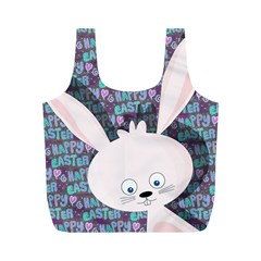 Easter Bunny  Full Print Recycle Bags (m)  by Valentinaart