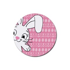 Easter Bunny  Rubber Coaster (round)  by Valentinaart