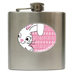 Easter Bunny  Hip Flask (6 Oz) by Valentinaart