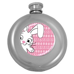 Easter Bunny  Round Hip Flask (5 Oz) by Valentinaart