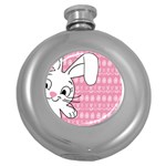 Easter bunny  Round Hip Flask (5 oz) Front