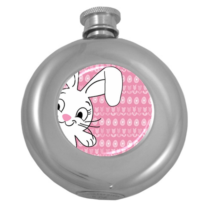 Easter bunny  Round Hip Flask (5 oz)