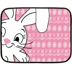 Easter Bunny  Double Sided Fleece Blanket (mini)  by Valentinaart