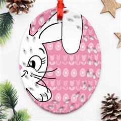 Easter Bunny  Ornament (oval Filigree) by Valentinaart