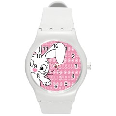 Easter Bunny  Round Plastic Sport Watch (m) by Valentinaart