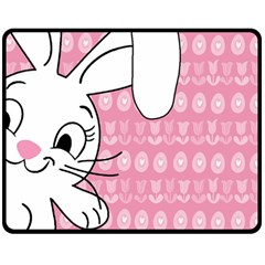 Easter Bunny  Double Sided Fleece Blanket (medium)  by Valentinaart