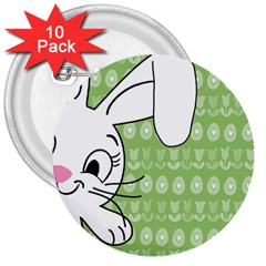 Easter bunny  3  Buttons (10 pack) 