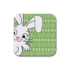 Easter bunny  Rubber Coaster (Square) 