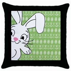 Easter bunny  Throw Pillow Case (Black)