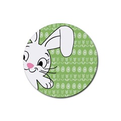 Easter Bunny  Rubber Round Coaster (4 Pack)  by Valentinaart