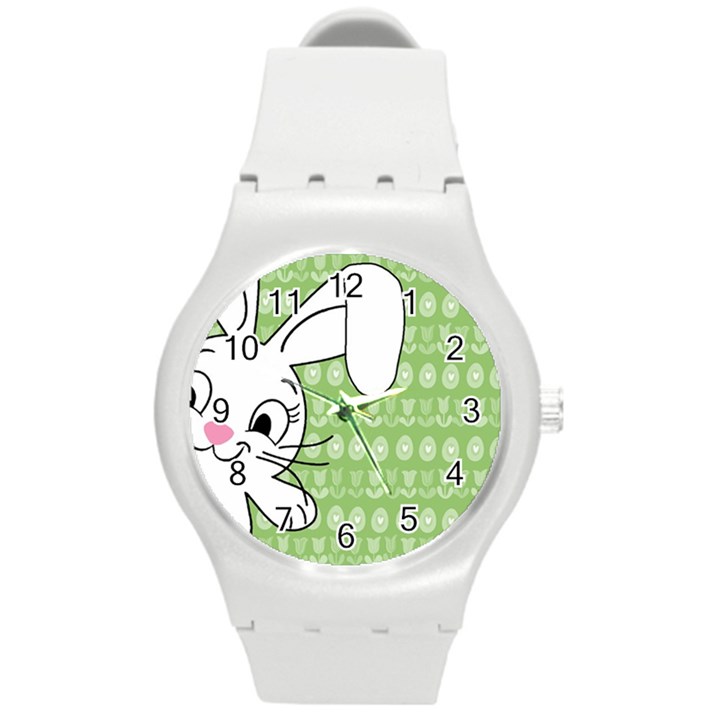 Easter bunny  Round Plastic Sport Watch (M)