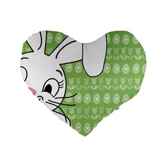 Easter bunny  Standard 16  Premium Heart Shape Cushions