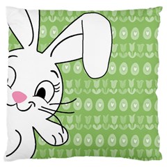 Easter bunny  Large Flano Cushion Case (One Side)