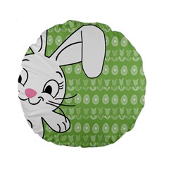 Easter Bunny  Standard 15  Premium Flano Round Cushions by Valentinaart