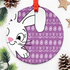 Easter Bunny  Round Ornament (two Sides)