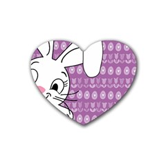 Easter Bunny  Heart Coaster (4 Pack)  by Valentinaart