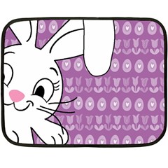 Easter Bunny  Double Sided Fleece Blanket (mini)  by Valentinaart