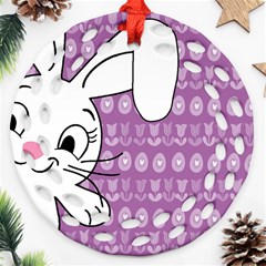 Easter Bunny  Ornament (round Filigree)