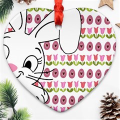 Easter Bunny  Ornament (heart) by Valentinaart