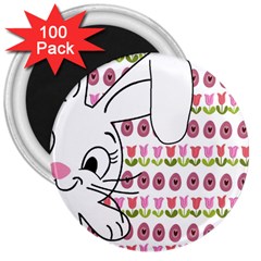 Easter Bunny  3  Magnets (100 Pack) by Valentinaart