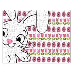 Easter Bunny  Rectangular Jigsaw Puzzl by Valentinaart