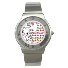 Easter Bunny  Stainless Steel Watch by Valentinaart