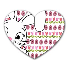 Easter Bunny  Heart Mousepads by Valentinaart