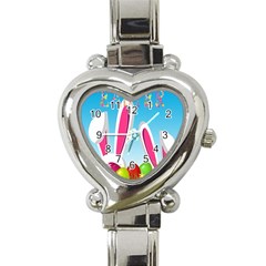 Easter Bunny  Heart Italian Charm Watch by Valentinaart