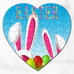 Easter Bunny  Jigsaw Puzzle (heart) by Valentinaart