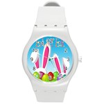 Easter bunny  Round Plastic Sport Watch (M) Front