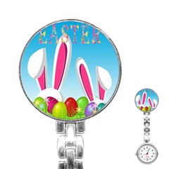 Easter Bunny  Stainless Steel Nurses Watch by Valentinaart