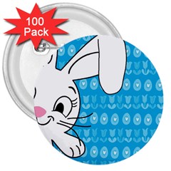 Easter Bunny  3  Buttons (100 Pack)  by Valentinaart