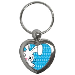 Easter Bunny  Key Chains (heart)  by Valentinaart