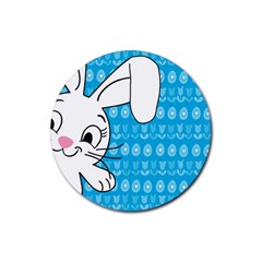 Easter Bunny  Rubber Round Coaster (4 Pack)  by Valentinaart