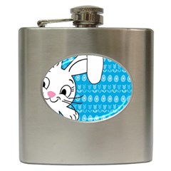 Easter Bunny  Hip Flask (6 Oz) by Valentinaart