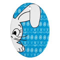 Easter Bunny  Oval Ornament (two Sides)