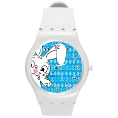 Easter Bunny  Round Plastic Sport Watch (m) by Valentinaart