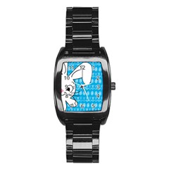 Easter Bunny  Stainless Steel Barrel Watch by Valentinaart