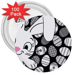 Easter Bunny  3  Buttons (100 Pack)  by Valentinaart