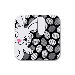 Easter Bunny  Rubber Square Coaster (4 Pack)  by Valentinaart