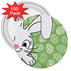 Easter Bunny  3  Buttons (100 Pack)  by Valentinaart