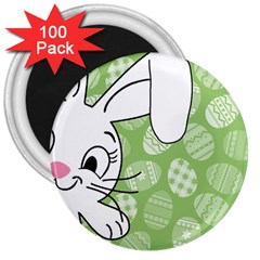 Easter Bunny  3  Magnets (100 Pack) by Valentinaart