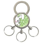 Easter bunny  3-Ring Key Chains Front