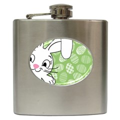 Easter Bunny  Hip Flask (6 Oz) by Valentinaart