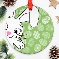 Easter Bunny  Round Ornament (two Sides) by Valentinaart